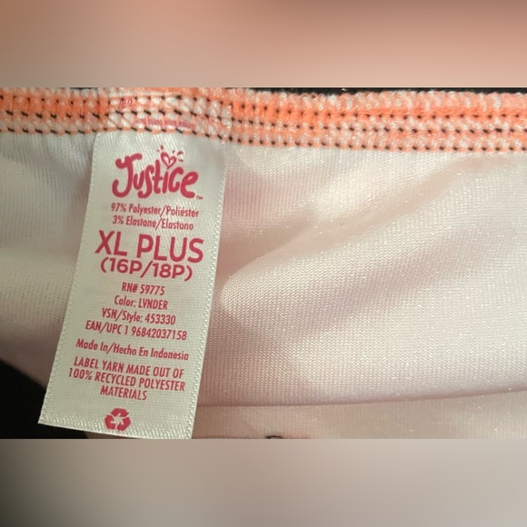 Justice Sport Kids Leggings - Purple and Orange Gradient! NWT! Size XL Plus. - Picture 2 of 4